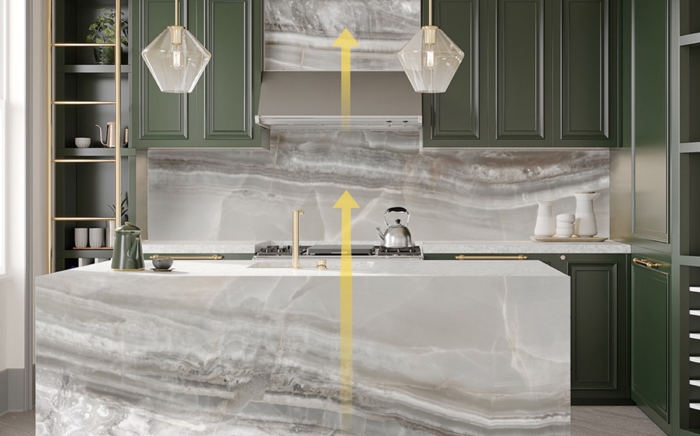 kitchen setting Sunrise bioquartz